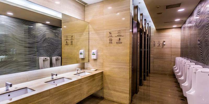 Commercial toilet cleaning